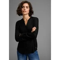 AJC Hemdbluse mit kleinem Stehkragen und Brusttasche