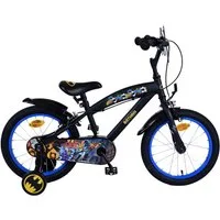 Volare Kinderfahrrad 16" 16 Zoll Kinder Jungen Fahrrad Rad Bike Kinderrad Batman 21573-SAFW, Stützräder, Kettenschutz, Schutzbleche