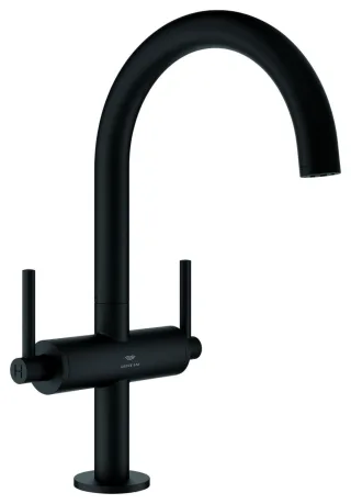 GROHE Waschtisch-Einlochbatterie Atrio 21145, DN15 L-Size Hebelgriff phantom black, 21145KF0 21145KF0