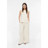 comma Chinos Hose Strukturierte Wide-Leg-Hose aus Viskosemix
