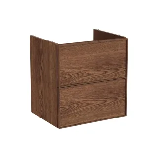 VitrA New Metropole Edge Waschtischunterschrank mit 2 Vollauszügen 58 x 46 x 60 cm (BxTxH),67365 67365