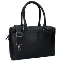 Vadobag Wickeltasche Schwarze Baby Wickeltasche mit Unterlage Echt Leder Schultertasche