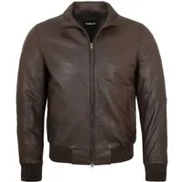 Maddox Lederjacke Carlos MADDOX - Herren Lederjacke Blouson Lammnappa braun