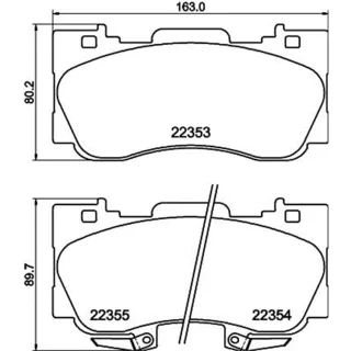 Hella Bremsbel?ge vorne Ford Mustang 8DB355040-671