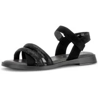 Gabor Riemchensandale Blockabsatz, Sandalette, Sommerschuh mit glänzenden Schmucksteinen