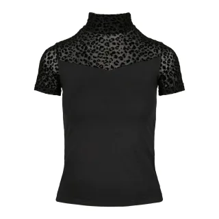 Urban Classics - T-Shirt Rollkragen für Damen (Schwarz)