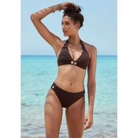 Vivance Triangel-Bikini mit goldfarbenen Zierknöpfen