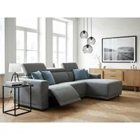 OTTO home Ecksofa LEOON L-Form, 255 cm - elektr. Relaxfunktion, mit USB A/C-Anschluss. Federkern, verstellbaren Kopfstützen, Webstoff