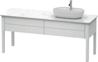 Duravit Luv Konsolenwaschtischunterbau bodenstehend Weiß Seidenmatt 1733x570x743 mm - LU9563R3636 LU9563R3636