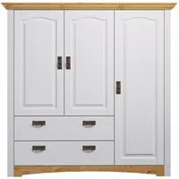 OTTO home Wäscheschrank Konrad (2 Breiten: 94/133 cm H/T ca. 132/39 cm) aus massiver Kiefer, mit viel Stauraum