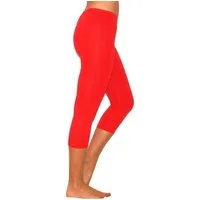 YESET Caprihose Damen 3/4 Capri Leggings Baumwolle ROT XXXL Capri kurze Leggings