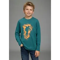 KIDSWORLD Langarmshirt BIKER, lässiger Druck für Jungen