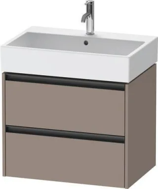 Duravit Ketho.2 Waschtischunterbau wandhängend Basalt Matt 684x460x549 mm - K25276043430000 K25276043430000