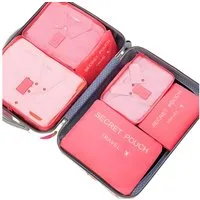 HS.SUPPLY Reisetasche 6er Set Reise-Organizer wasserdicht – Kleidung & Zubehör sortieren (6-teiliges Set), im praktischen Design, wasserdicht, große Kapazität