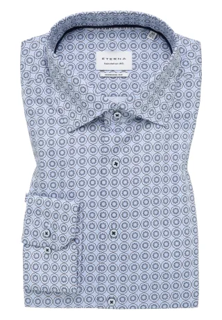 ETERNA - Dynamic Cotton Twill Langarm royal blau - Gr. - 42/Langarm - 65cm