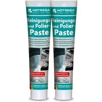 HOTREGA® Reinigungs & Polierpaste Glaskeramik Kochfeld Herdplatte 2x 125ml Tube Küchenreiniger