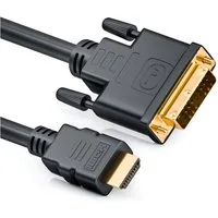 deleyCON deleyCON 1,5m HDMI zu DVI Kabel DVI-D DVI-I 1080p HDTV Beamer Laptop HDMI-Kabel