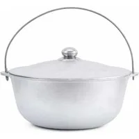 BIG-PAN Wok 15L Kazan Aluminium Bügel Deckel Schwenktopf