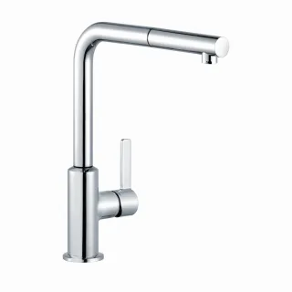 Kludi L-INE S ECO Spültisch-Einhandmisch herausziehbarer Auslauf chrom, 408510575 408510575