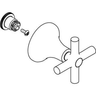hansgrohe Kreuzgriff Axor Terrano chrom 37995000