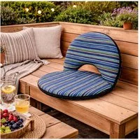 HTI-Living Relaxsessel Bodensessel rund gestreift klappbar für Indoor und Outdoor (1 Stück)