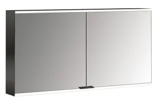 emco LED-Lichtspiegelschrank prime 2 Facelift Aufputz, 1300 mm, 2-türig, IP 20, schwarz Rückwand ver 949713547