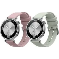 kwmobile 2x Uhrenarmband für Huawei Watch GT5 41mm / GT5 Pro 42mm / Watch GT4 Smartwatch, 2-tlg., Fitnesstracker Band Set aus TPU Silikon - Ersatzarmband Smartwatch