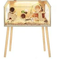 GarveeMore Kleintierkäfig Hamster Käfig, große Hamster Käfige und Acrylblätter