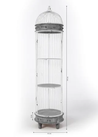bonprix Regal Vogelkäfig, weiß, Gr.173x42 cm, Dekoratives Regal ähnlich einer Voliere