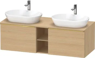 Duravit D-Neo Konsolenwaschtischunterbau wandhängend Natur Eiche Matt 1400x550x459 mm - DE4950B34300 DE4950B34300000
