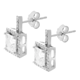 Orphelia Ohrstecker für Damen, 925 Sterlingsilber, Silber ZO-6046
