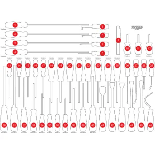 KS Tools Leere Schaumstoffeinlage zu 821.0046 - 821.0046-97