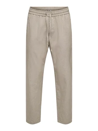 ONLY&SONS - ONSLINUS CROP 0007 COT LIN PNT NOOS Coriander - Gr. - L