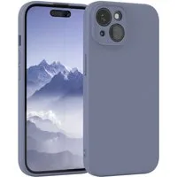 EAZY CASE Handyhülle für Apple iPhone 15 Hülle Silikon 6,1 Zoll, Silikon Schutzhülle mit Kameraschutz Matt Back Cover Soft Eis Blau