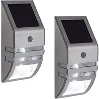 OTTO home LED Solarleuchte Leyan, LED-Solar Wandleuchte, Tageslichtsensor, LED fest integriert, Neutralweiß, mit Bewegungsmelder und Montagematerial