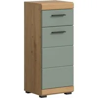 welltime Unterschrank SIENA, Breite 37cm, 1 Tür, 1 Schubkasten, 2 Fächer, MDF-Front (1-St., TOPSELLER) in verschiedenen Farben erhältlich, Badmöbel, Badschrank, Kommode, Bad