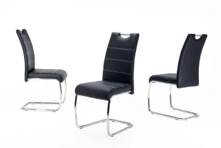 Esszimmerstühle Stuhl Freischwinger 4er Set ELENI Schwarz