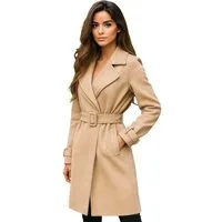 Worldclassca Lederimitatmantel Worldclassca Wildlederoptik Mantel Trenchcoat mit Gürtel Fashion Neue Kollektion - Stilvolle und gemütliche Mode für Damen