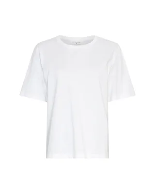 msch copenhagen - MSCHJeanitta Organic Tee EMB Bright White - Gr. - L