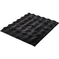 Kleine Wolke Badematte Cloud, Badvorleger, Badezimmer Teppich, Höhe 28 mm, rutschhemmend beschichtet, fußbodenheizungsgeeignet, Polyester, rechteckig, Badteppich, Uni Farben, Hoch-Tief Effekt, besonders weich