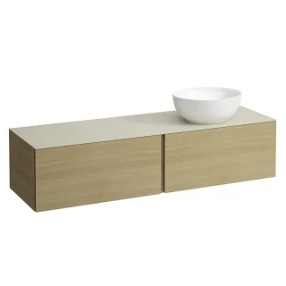 LAUFEN Waschtischunterschrank und Waschtischplatte ALESSI 500x1600x370  H4313560972501