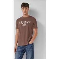 s.Oliver Kurzarmshirt T-Shirt Baumwoll-T-Shirt mit Logo-Print