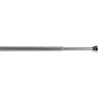 spirella Duschvorhangstange ARIK, ausdrehbar, geklemmt, zum Einspannen, stufenlos verstellbare Teleskopstange zum Einspannen, kein Bohren - Kratzfestes Aluminium, silber glänzend, Ø 25 mm, Verstellbereich 75 - 125 cm