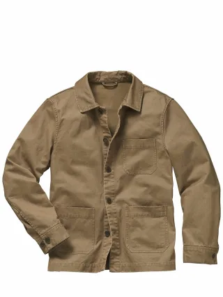 Mey & Edlich Herren Werkbank-Hemdjacke Beige 100 % Baumwolle
