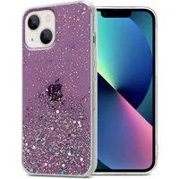 Cadorabo Handyhülle für iPhone 13 MINI Hülle Apple iPhone 13 MINI, Flexible TPU Silikon Handy Schutzhülle - Hülle - mit Glitzer