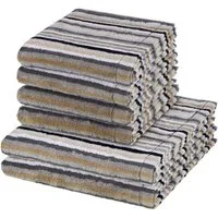 Cawö Handtuch Set Lifestyle, Walkfrottee (Spar-Set, 6-St), 4 X Handtuch 2 X Duschtuch im Set - Baumwolle - Saugstark