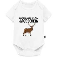 Spreadshirt Kurzarmbody Nachwuchs Jäger Baby Geschenk Hirsch Motiv Kurzarm Tages Baby Body (1-tlg)