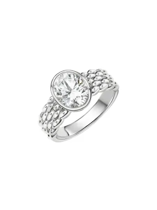 Zeeme Silber Ring 925/- Sterling Silber rhodiniert Zirkonia