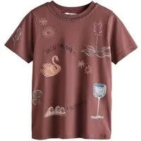 Next T-Shirt KurzarmT-Shirt mit Grafikstickerei (1-tlg)