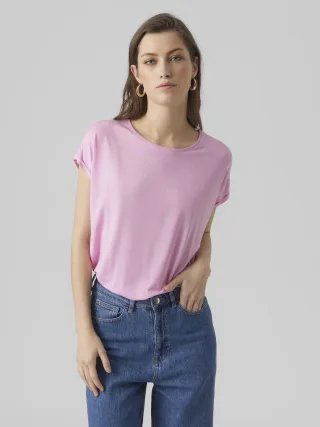 VERO MODA - VMAVA PLAIN SS TOP JRS NOOS Bonbon - Gr. - M